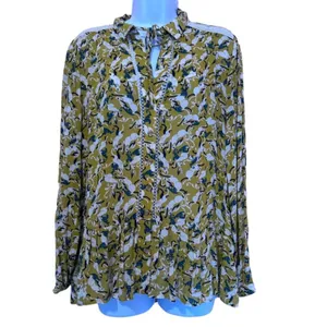 Anthropologie Maeve Janie Peasant‎ Rabbit Blouse Size 2 thumbnail 2
