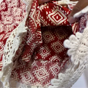 Solitaire Women's Red and White Lace Trim Shorts thumbnail 6