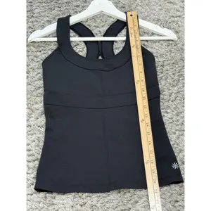 Athleta Women’s Black Tank Top Racerback Cutout Yoga Workout Activewear Size S thumbnail 9