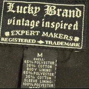 Lucky Brand Vintage Inspired Black Trench Coat Lined Single Breasted M thumbnail 6
