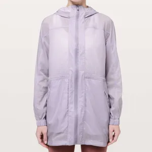 Lululemon Lightweight Full Zip Jacket Windbreaker In The Clear Size 6 Purple thumbnail 2