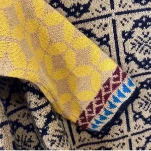 Zara Patchwork Brown/Yellow Wool Blend Oversized
Sweater(Size XS-S) thumbnail 5