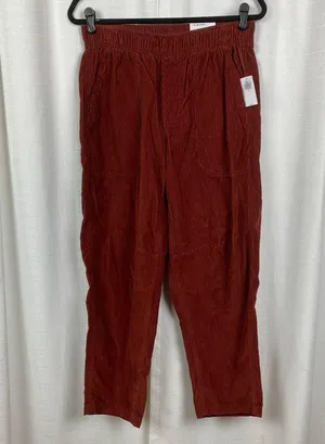 Old Navy Brick Red Corduroy High Rise Pull On Ankle Utility Pants Sz.M NWT thumbnail 4