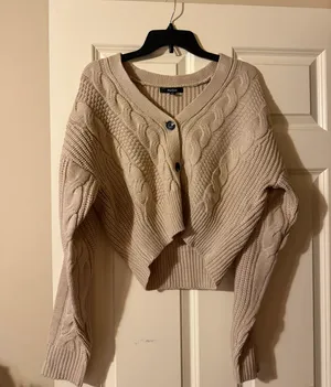 Papaya Cropped Cardigan thumbnail 1