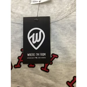 Where I'm From Game Day Boots Cropped Crewneck Sweatshirt Ash‎ Grey Medium NEW thumbnail 2