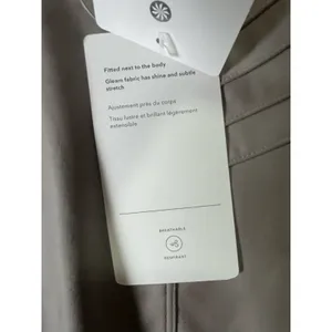 Athleta Delancey Gleam Moto Tight Leggings Taupe S Shiny Biker Athleisure New thumbnail 16