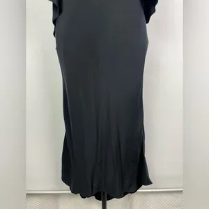 Kobi Halperin Black 100% Silk Open Shoulder Cape‎ Halter Dress Size 6 thumbnail 6