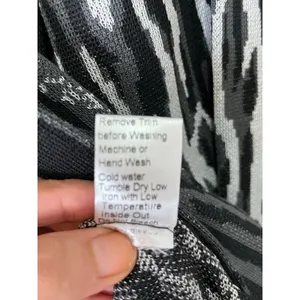 Ming Wang L Black Gray Animal Print Faux Fur Collar Statement Jacket Y2K Baddie thumbnail 8
