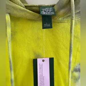Wild Fable Daybreak Tie-Dye Hoodie In Lime Green & Grey Size L New With Tag thumbnail 3