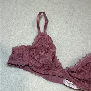 Victoria's Secret Lace Underwire Bralette - Dusty Rose thumbnail 4