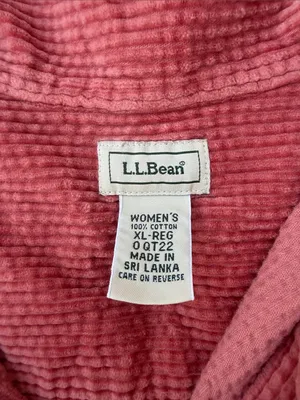 L.L. Bean Rose Pink Corduroy Button-Front Shirt Jacket thumbnail 4