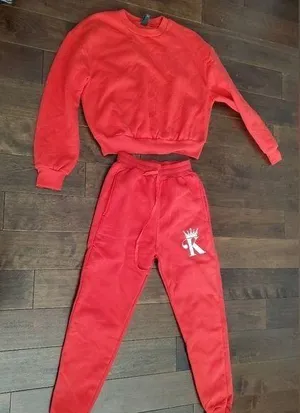 Wild Fable Sweatsuit in red top is kids Xl but fits women's small , joggers size sm… thumbnail 1