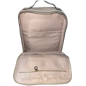 Calpak 15" Taupe Faux Leather Laptop Backpack Travel Carry on Luggage Handbags thumbnail 6