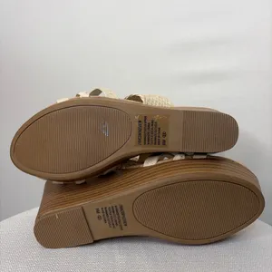 Jellypop women’s Size 8 Cream Woven Strap Wedge Sandals Memory Foam(B95)&✨ thumbnail 9