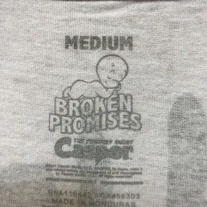 Broken Promises x Casper white Tshirt size medium thumbnail 4