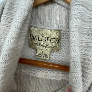 WILDFOX Striped Open Knit Turtleneck Peach Beige Sweater Size L Artsy‎ Beachy thumbnail 3