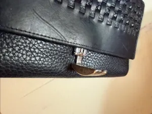 💳💳💳BOGOHO💳💳💳Brighton Black Woven Leather Clutch Wallet with Silver Accent thumbnail 7