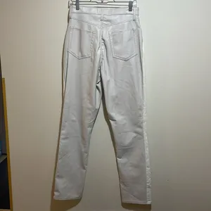 Abercrombie & Fitch LONG Curve Love Slim Straight Faux Leather Denim Jeans 29/8L thumbnail 8
