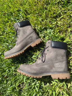 Timberland Premium 6 in Waterproof Boot Medium Grey Nubuck Size 6 thumbnail 5