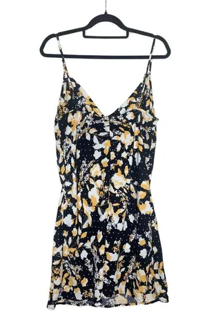 Lulus I Wanna Be Yours Floral Sleeveless Mini Slip Dress XL Black Cowl Neck thumbnail 11