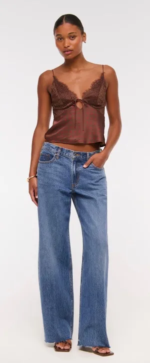 Abercrombie Curve Love Ultra Loose Low Rise Jeans Size 27 NWOT thumbnail 1