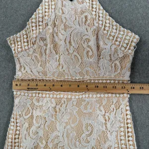 PrettyLittleThing Women's 6 White Lace High Neck Crochet Bodycon Dress New thumbnail 5