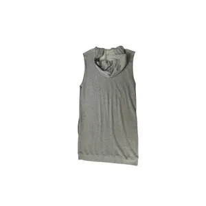 Zadig & Voltaire Amour Hooded Sweatshirt Dress Medium Gray Cotton Modal Pocket thumbnail 6
