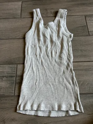 Uniqlo Ribbed Tank Top in Light gray thumbnail 4