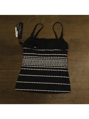 La Blanca Underwire Strap Tankini Swimsuit Top 19477066027 Black City Lights 6 thumbnail 2