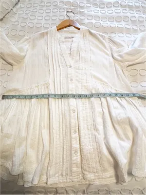 Free People We the Free Willow Button Down Ivory NWT size Small Light Boxy Airy thumbnail 12