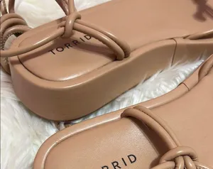 Torrid Tie Ankle Strappy Flatform Sandal Nude. Size 8.5 WW thumbnail 8