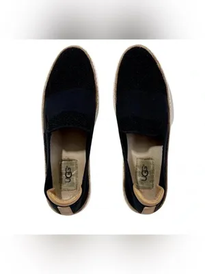 UGG Sammy Slip-On Black Knit Sneakers Shoes Size 6 thumbnail 2