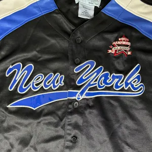 Champion Vintage Y2K Underdawg Sports Gear New York World All American USA Baseball Jersey Sz Medium thumbnail 3