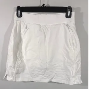 T by Talbots Womens White Athletic Skort Size XS Zip Pockets Cotton Spandex Mini thumbnail 1