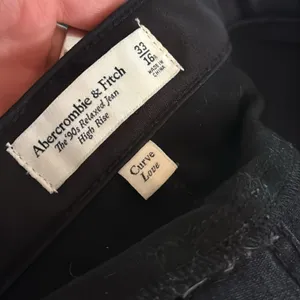 Abercrombie & Fitch Black Faux Leather Waist Jeans: ‘90s Relaxed Jean High Rise thumbnail 6