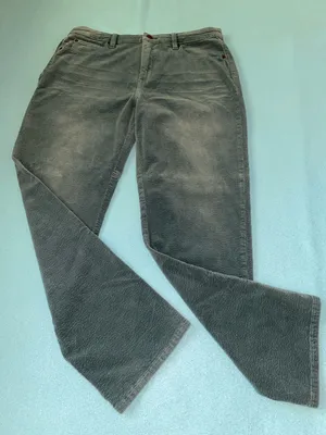 SOFT SURROUNDINGS Corduroy green teal straight leg button zipper closure size 14 thumbnail 2