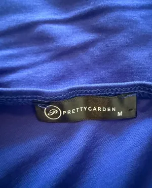 Pretty Garden royal blue one shoulder dress size medium women's thumbnail 4