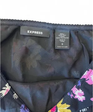 Vintage Express Silk Maxi Floral Skirt with Side Slit thumbnail 5