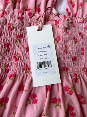 NWT Loveshackfancy Aisling Halter Cotton Mini Ruffle Dress thumbnail 6