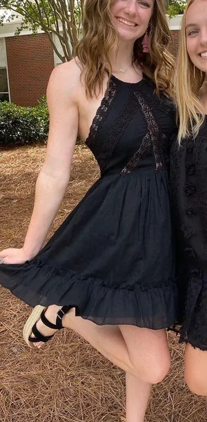 Lizard Thicket Black mini sundress thumbnail 1