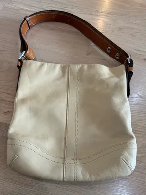 Coach leather shoulder bag cream thumbnail 12