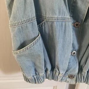 Vintage Zara Short scrunched Denim Vest thumbnail 6