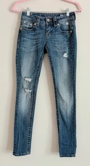 Miss Me Signature Skinny Jeans Size 25 Distressed Stretch Denim thumbnail 1