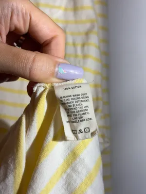 Alex Mill Natural Yellow Stripe Cotton Rugby Polo Mini Dress Size M thumbnail 5
