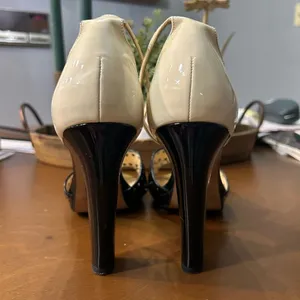 Kate Spade New York Fresia porcelain patent black platform‎ sandal heels size 10 thumbnail 9
