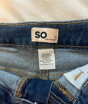 Dark Wash Mini Skirt Blue Size XS thumbnail 4