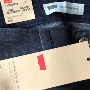 Levi's Mid‎ Rise Bootcut Skinny Waxed Jeans nwt thumbnail 7