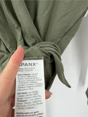 SPANX NWT Better Base Modal Long Sleeve Athleisure Casual Convertible Tie Top thumbnail 5