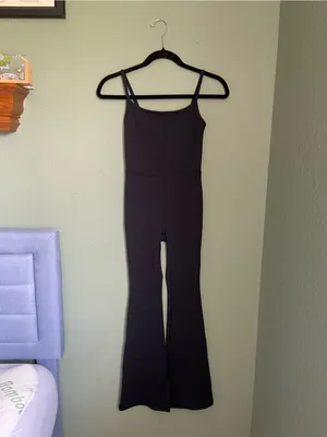 Aritzia Wilfred Free Divinity Kick Flare Jumpsuit 2XS / XXS Black One Piece thumbnail 5