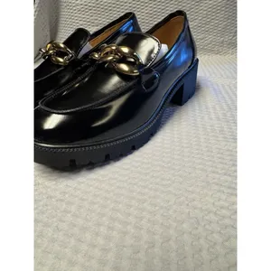 MACNMEUU Chunky Platform Loafer Comfort‎ Slip On Chain Faux Leather Women's 9 thumbnail 6